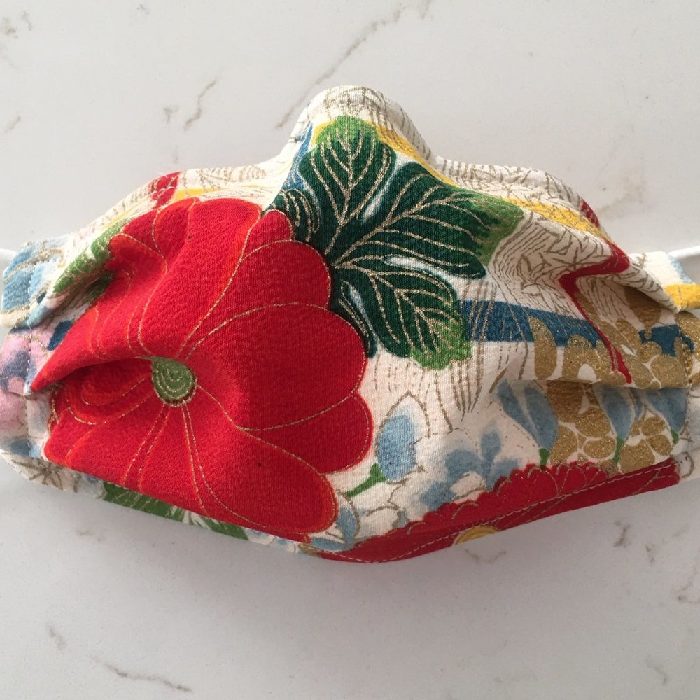Japanese Garden Kimono Silk Mask 3